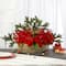 18'' Poinsettia, Succulent & Pine Plant in Decorative Vase